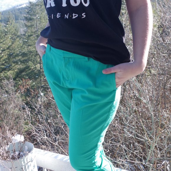 Forever 21 Green Spring Pants - Picture 4 of 6